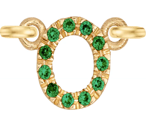 Yellow Gold, Green Garnet Letter - Image 17