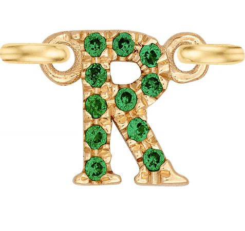 Yellow Gold, Green Garnet Letter - Image 20