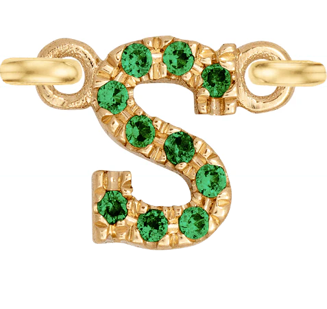 Yellow Gold, Green Garnet Letter - Image 21