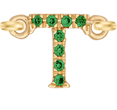 Yellow Gold, Green Garnet Letter - Image 22