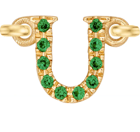 Yellow Gold, Green Garnet Letter - Image 23