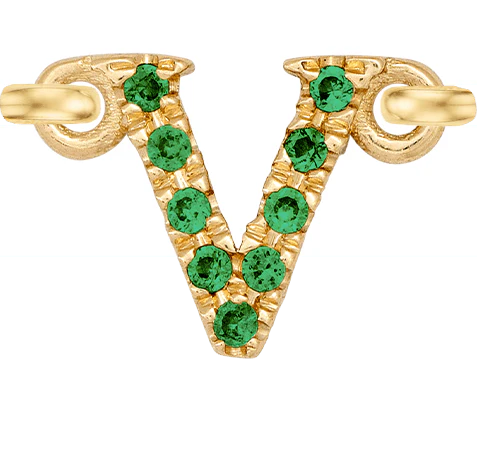 Yellow Gold, Green Garnet Letter - Image 24