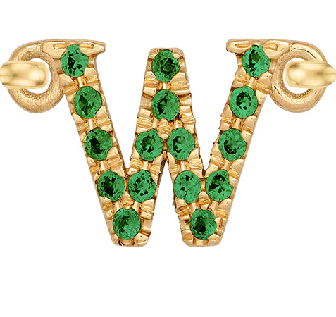Yellow Gold, Green Garnet Letter - Image 25