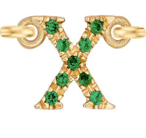 Yellow Gold, Green Garnet Letter - Image 26
