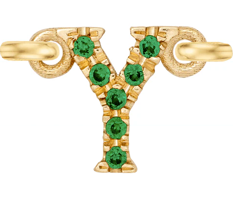 Yellow Gold, Green Garnet Letter - Image 27