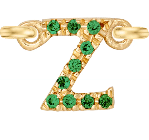 Yellow Gold, Green Garnet Letter - Image 28