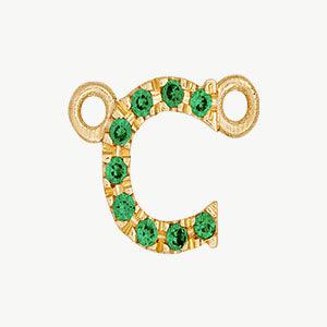 Yellow Gold, Green Garnet Letter - Image 31