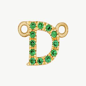 Yellow Gold, Green Garnet Letter - Image 32