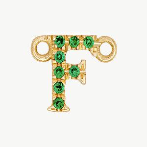 Yellow Gold, Green Garnet Letter - Image 34