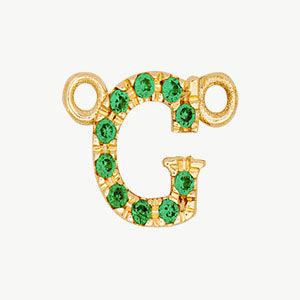 Yellow Gold, Green Garnet Letter - Image 35