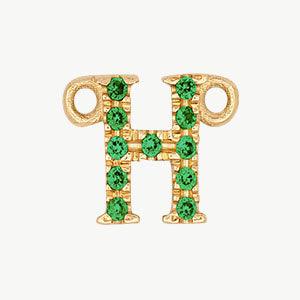 Yellow Gold, Green Garnet Letter - Image 36