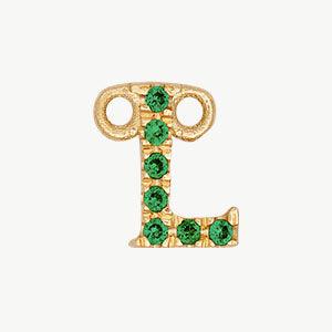 Yellow Gold, Green Garnet Letter - Image 40