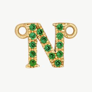 Yellow Gold, Green Garnet Letter - Image 42