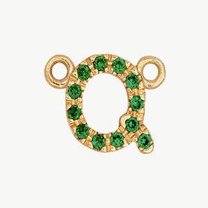 Yellow Gold, Green Garnet Letter - Image 45