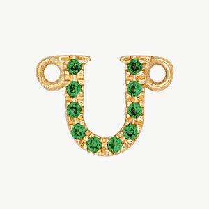Yellow Gold, Green Garnet Letter - Image 49