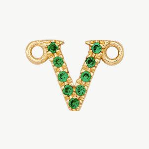 Yellow Gold, Green Garnet Letter - Image 50