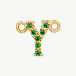 Yellow Gold, Green Garnet Letter - Image 53