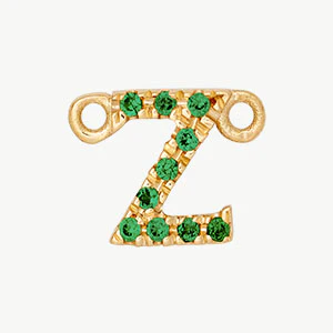 Yellow Gold, Green Garnet Letter - Image 54