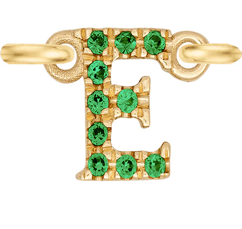Yellow Gold, Green Garnet Letter - Image 7