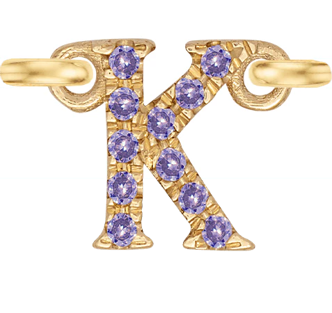 Yellow Gold, Lilac Sapphire Letter - Image 13