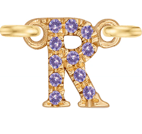 Yellow Gold, Lilac Sapphire Letter - Image 20