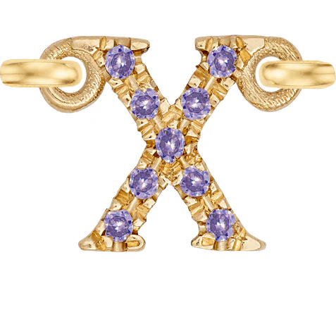 Yellow Gold, Lilac Sapphire Letter - Image 26