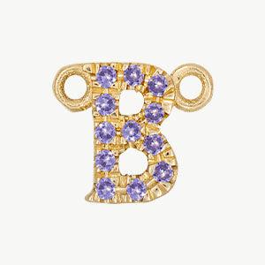 Yellow Gold, Lilac Sapphire Letter - Image 30