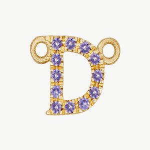 Yellow Gold, Lilac Sapphire Letter - Image 32