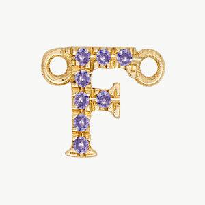 Yellow Gold, Lilac Sapphire Letter - Image 34