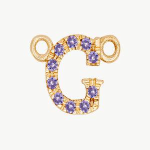 Yellow Gold, Lilac Sapphire Letter - Image 35