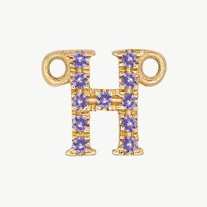 Yellow Gold, Lilac Sapphire Letter - Image 36