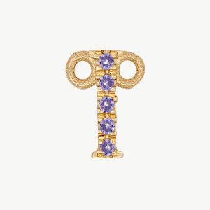 Yellow Gold, Lilac Sapphire Letter - Image 37