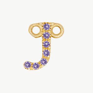 Yellow Gold, Lilac Sapphire Letter - Image 38