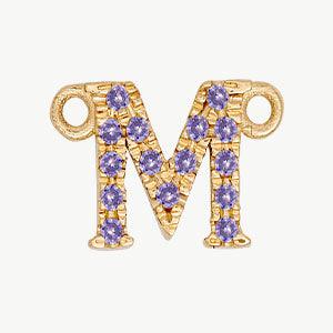 Yellow Gold, Lilac Sapphire Letter - Image 41