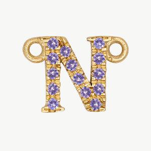 Yellow Gold, Lilac Sapphire Letter - Image 42