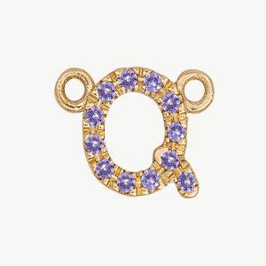 Yellow Gold, Lilac Sapphire Letter - Image 45