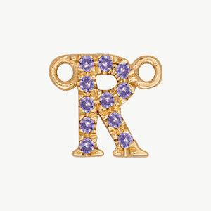 Yellow Gold, Lilac Sapphire Letter - Image 46