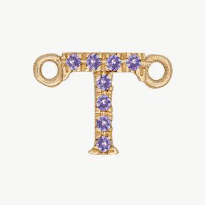 Yellow Gold, Lilac Sapphire Letter - Image 48