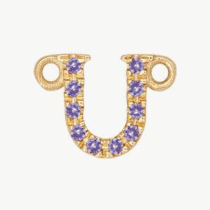 Yellow Gold, Lilac Sapphire Letter - Image 49