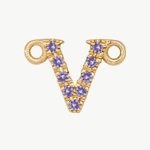 Yellow Gold, Lilac Sapphire Letter - Image 50