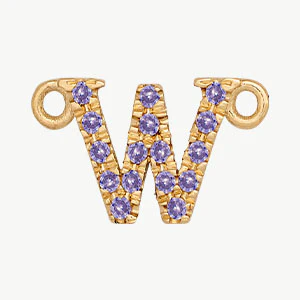 Yellow Gold, Lilac Sapphire Letter - Image 51