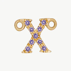 Yellow Gold, Lilac Sapphire Letter - Image 52