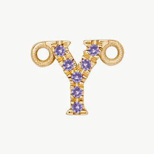 Yellow Gold, Lilac Sapphire Letter - Image 53