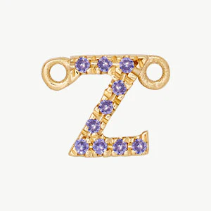 Yellow Gold, Lilac Sapphire Letter - Image 54