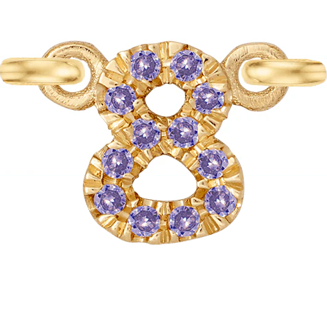 Yellow Gold, Lilac Sapphire Number - Image 11