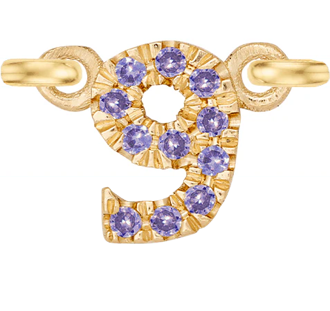 Yellow Gold, Lilac Sapphire Number - Image 12