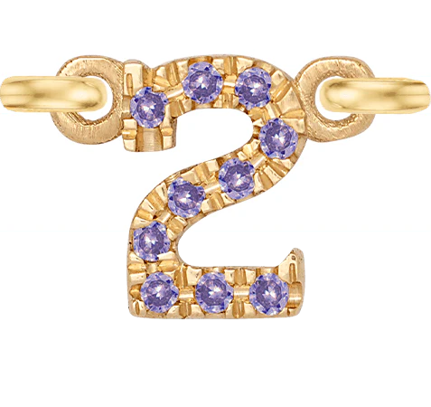 Yellow Gold, Lilac Sapphire Number - Image 5