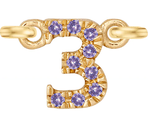 Yellow Gold, Lilac Sapphire Number - Image 6