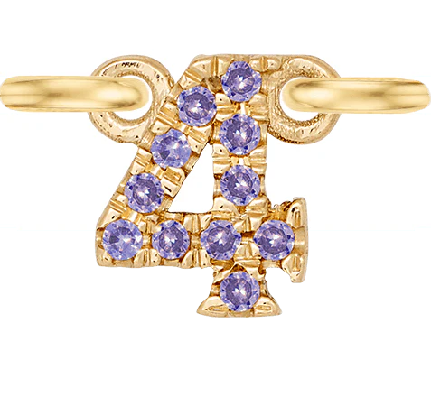 Yellow Gold, Lilac Sapphire Number - Image 7