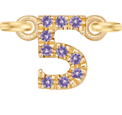 Yellow Gold, Lilac Sapphire Number - Image 8